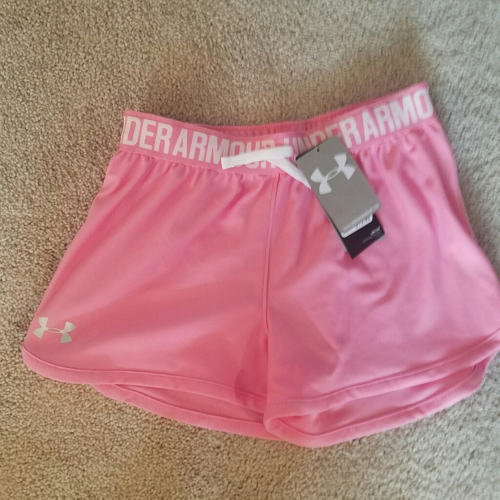 Under armour pink shorts
